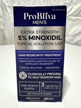 PROBLIVA Men’s 5% Minoxidil Hair Regrowth Spray Extra Strength Sealed